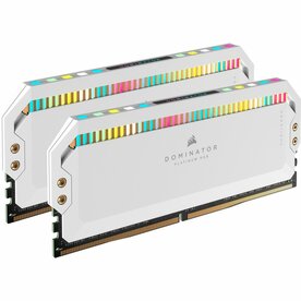 Corsair Dominator Platinum RGB Wit | 32GB 2x16GB DDR5 | 5600MHz | DIMM | CL40 | Geheugenmodule | RAM