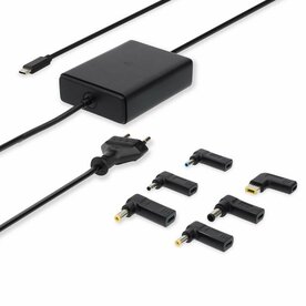 Nedis NBAU65110BK | Notebook adapter (GaN) | 65 W | USB-C Power Delivery | Zwart