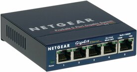 Netgear ProSAFE GS105 | Unmanaged Switch | 5 Poorten | Gigabit Ethernet (10/100/1000 Mbps) | Desktop