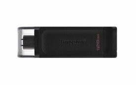 Kingston DataTraveler 70 | 128GB USB-C 3.2 Flash Drive | Zwart