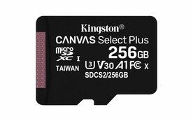 Kingston Canvas Select Plus | MicroSDXC | 256GB | Class 10 | UHS-I U1