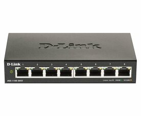 D-Link DGS-1100-08V2 | Managed L2 Smart Switch | 8 Poorten | Gigabit Ethernet (10/100/1000 Mbps) | VLAN/QoS/IGMP Snooping | Fanless