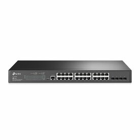 TP-Link TL-SG3428 | JetStream Managed L2 Switch | 24 Poorten | Gigabit Ethernet (10/100/1000 Mbps) | 4x SFP | Omada SDN | Rackmount | Zwart