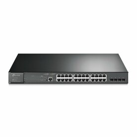 TP-Link TL-SG3428MP | JetStream Managed L2+ Switch | 28 Poorten | Gigabit Ethernet (10/100/1000 Mbps) | 24x PoE+ (384W) | 4x SFP | Omada SDN | Zwart