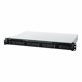 Synology RackStation RS422+ NAS | 4 Drive Bays | AMD Ryzen R1600 | 2x Gigabit Ethernet | 1U Rackmount | Zwart