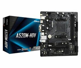 Asrock A520M-HDV | Socket AM4 | AMD A520 | 2xDDR4 | Micro-ATX | Moederbord