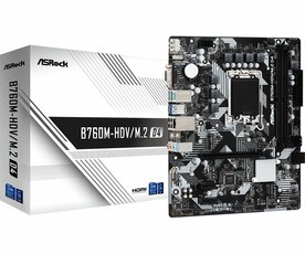 Asrock B760M-HDV/M.2 D4 | Socket LGA 1700 | Intel B760 | 2xDDR4 | Micro-ATX | Moederbord
