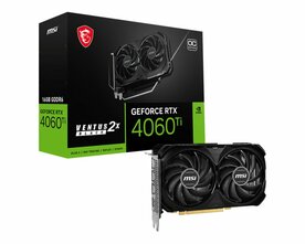MSI GeForce RTX 4060 TI VENTUS 2X BLACK OC | 16GB GDDR6 VRAM | Videokaart | GPU | Nvidia