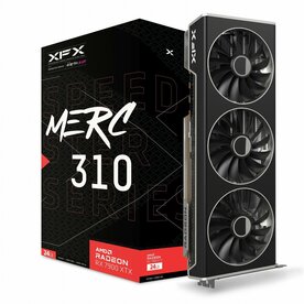 XFX Speedster MERC 310 RX 7900 XTX Black Edition | 24GB GDDR6 VRAM | 4K Gaming | Videokaart | GPU | AMD