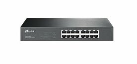 TP-Link TL-SF1016 | 16-poorts Fast Ethernet Switch (10/100 Mbps) | Unmanaged | 1U Rackmount | Zwart