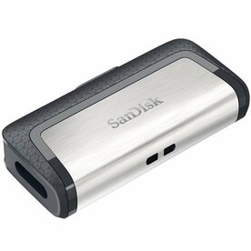 SanDisk Ultra Dual Drive USB Type-C | 64GB USB Flash Drive | USB Type-A / USB Type-C 3.2 Gen 1 (3.1 Gen 1) | Zwart, Zilver