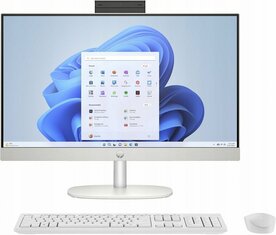 HP All-in-One | 24'' Full HD IPS | AMD Ryzen 3 7320U | 8GB DDR5 | 512GB SSD | IR Camera | W11 Professional | Met Keyboard & Muis