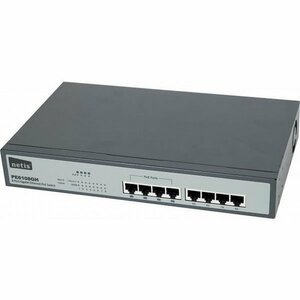 Netis System PE6108GH netwerk-switch Unmanaged Gigabit Ethernet (10/100/1000) Power over Ethernet (PoE) Zwart, Grijs