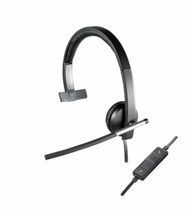 Logitech H650e | Bedrade On-ear Mono Headset | USB-A | Zwart/Zilver