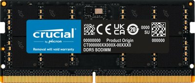 Crucial CT32G48C40S5 geheugenmodule 32 GB 1 x 32 GB DDR5 4800 MHz