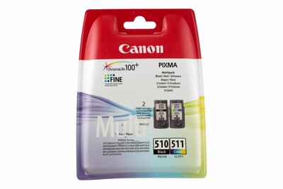 Canon 2970B010 inktcartridge 2 stuk(s) Origineel Normaal rendement Zwart, Cyaan, Magenta, Geel