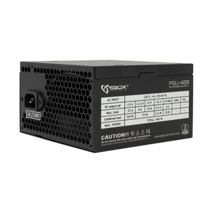 SBOX PSU-400/R Black Metal | 400 Watt ATX PSU | Power Supply | Voeding