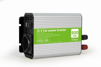 Gembird EG-PWC500-01 netvoeding & inverter Auto 500 W Grijs