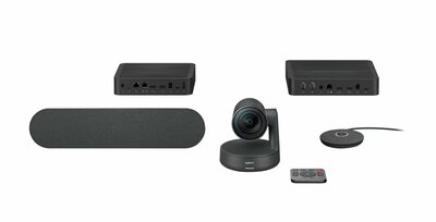 Logitech Rally Ultra-HD ConferenceCam | 4K PTZ-camera | 15x zoom | RightSense™ | Voor groepen tot 10 personen | Ethernet LAN | Zwart