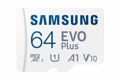 Samsung EVO Plus | MicroSDXC | 64GB | Class 10 | UHS-I U1 | Inclusief adapter