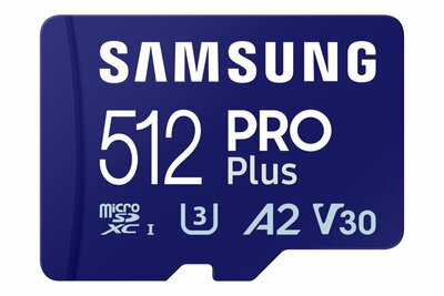 Samsung EVO Plus | MicroSDXC | 512GB | Class 10 | UHS-I U3 | Inclusief adapter