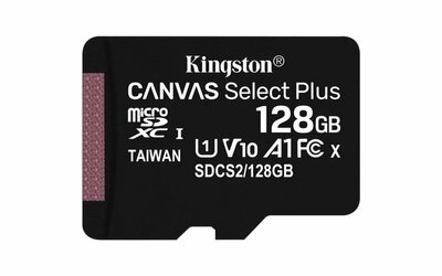 Kingston Canvas Select Plus | MicroSDXC | 128GB | Class 10 | UHS-I U1