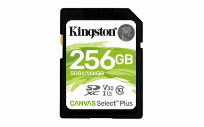 Kingston Canvas Select Plus | SDXC | 256GB | Class 10 | UHS-I U1