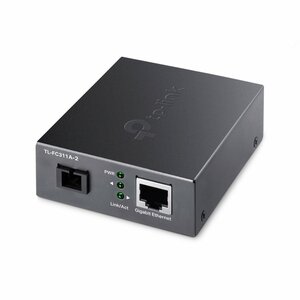 TP-Link TL-FC311A-2 | Gigabit Media Converter | 1000 Mbit/s | Single-mode | Zwart