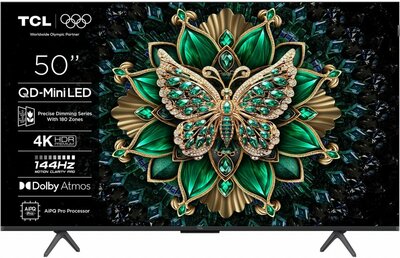 TCL 50C61K | 50" 4K Ultra HD QD-MiniLED | 120Hz | Google TV | Dolby Vision | HDMI 2.1 | Smart TV