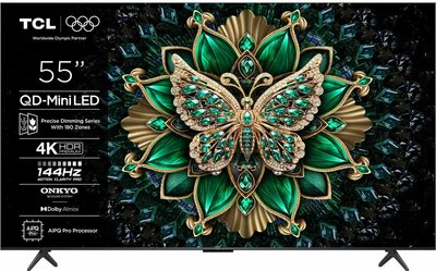 TCL 55C61K | 55" 4K Ultra HD QD-Mini LED Smart TV | Google TV | Dolby Vision IQ | 144Hz | OPEN BOX