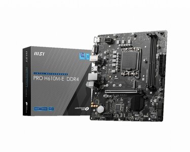 MSI PRO H610M-E | Socket LGA 1700 | Intel H610 | 2xDDR4 | Micro-ATX | Moederbord | OPEN BOX