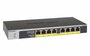 NETGEAR GS108LP Unmanaged Gigabit Ethernet (10/100/1000) Power over Ethernet (PoE) 1U Zwart, Grijs_